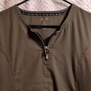 Olive green Koi lite medium scrub set